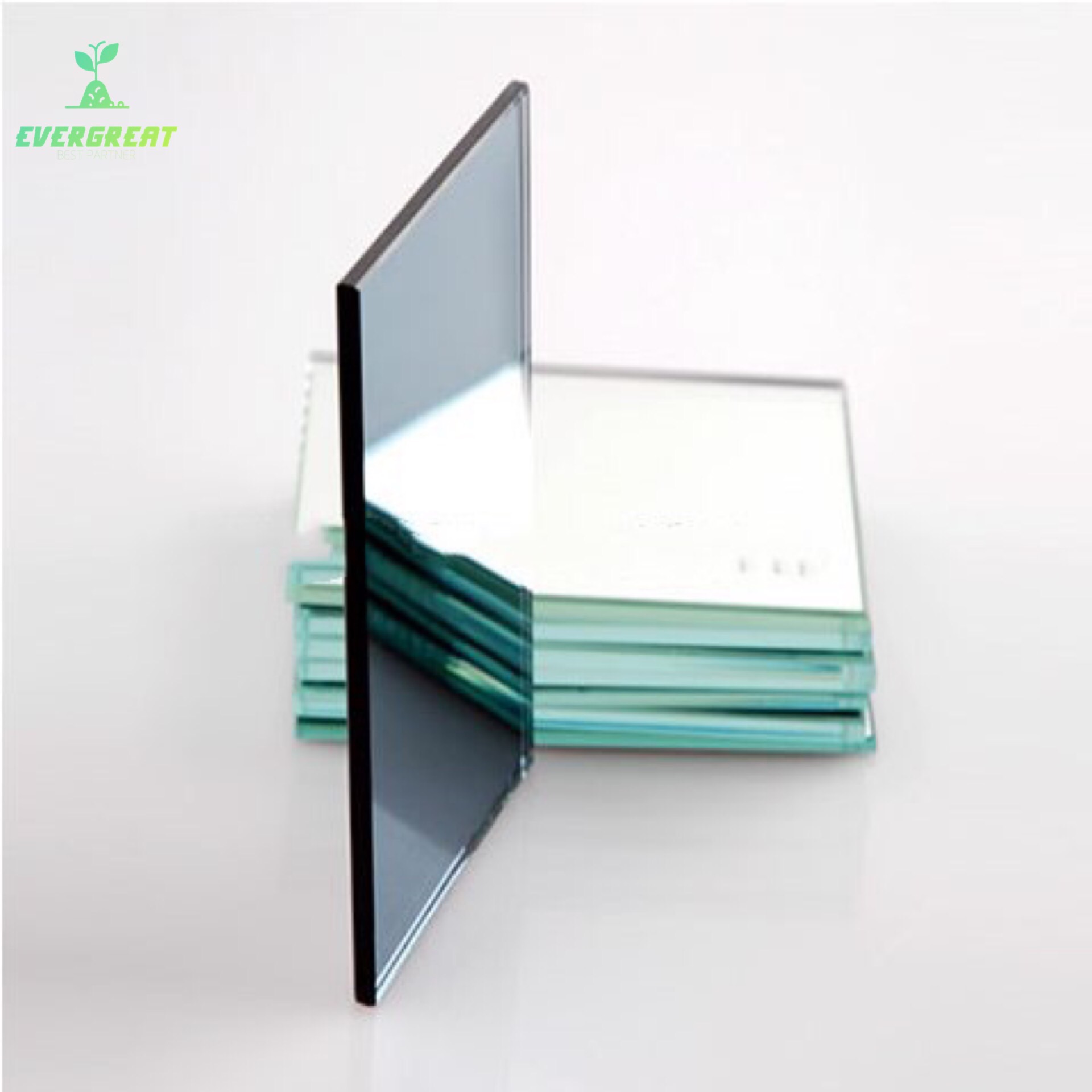 Grey Silver Mirror