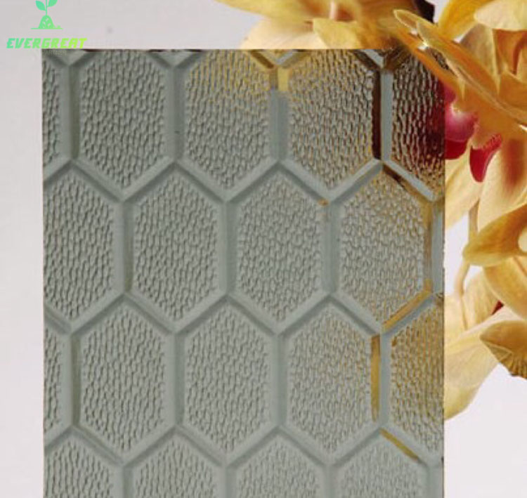 Grey Beehive Figured Glass